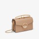 Charles Keith Ladies Casual Metal Buckle Handbag Shoulder Bag Beige